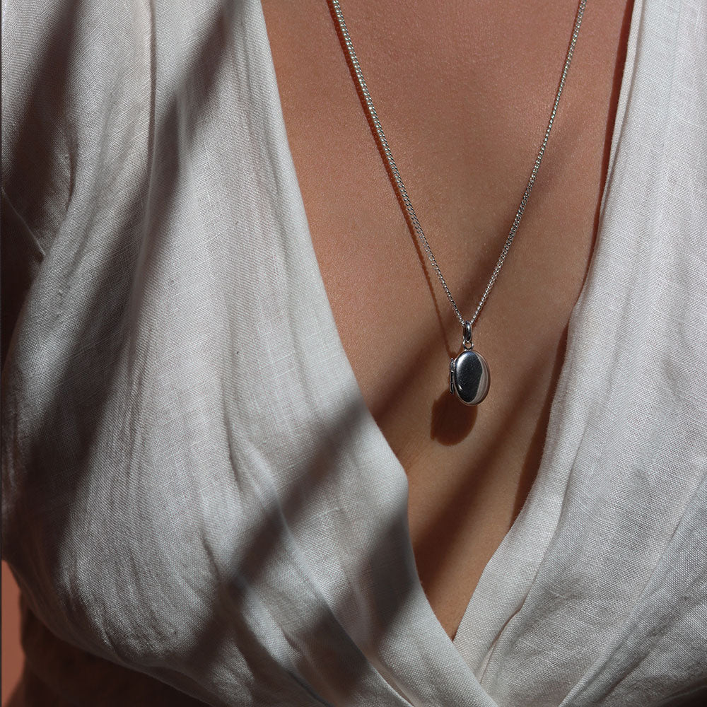Fingerprints Locket Silver Pendant