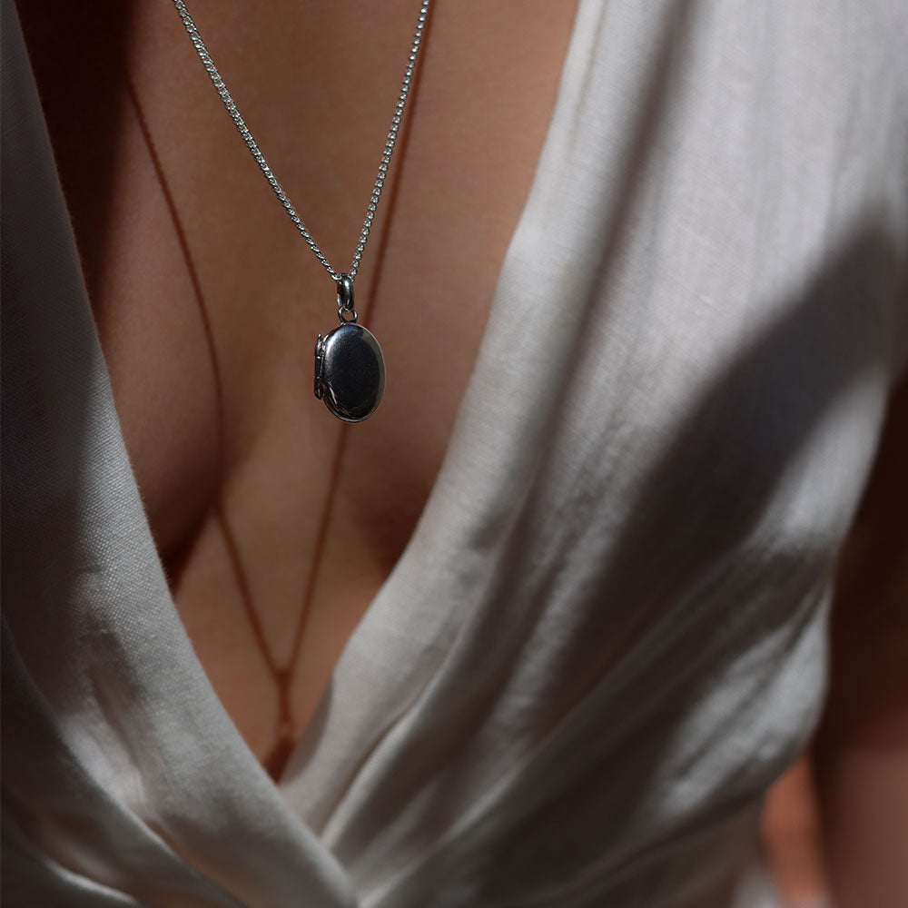 Fingerprints Locket Silver Pendant