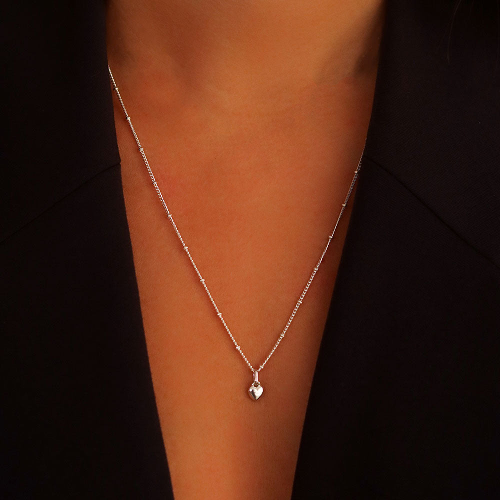Harper Silver Pendant - Tiny Heart