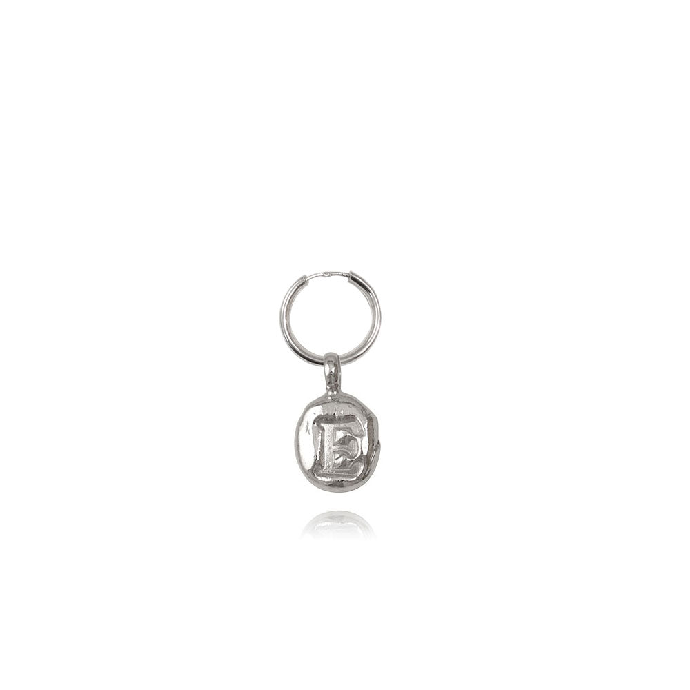 Zoe E Silver Hoop