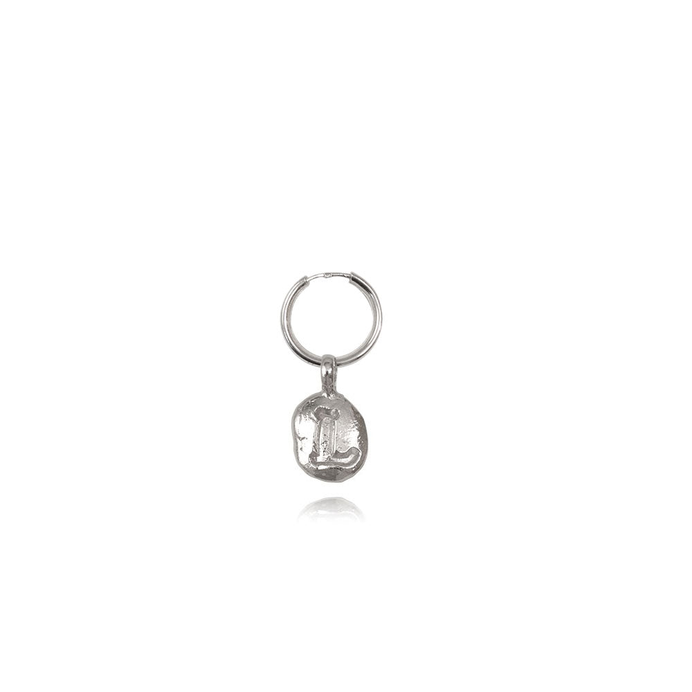 Zoe L Silver Hoop