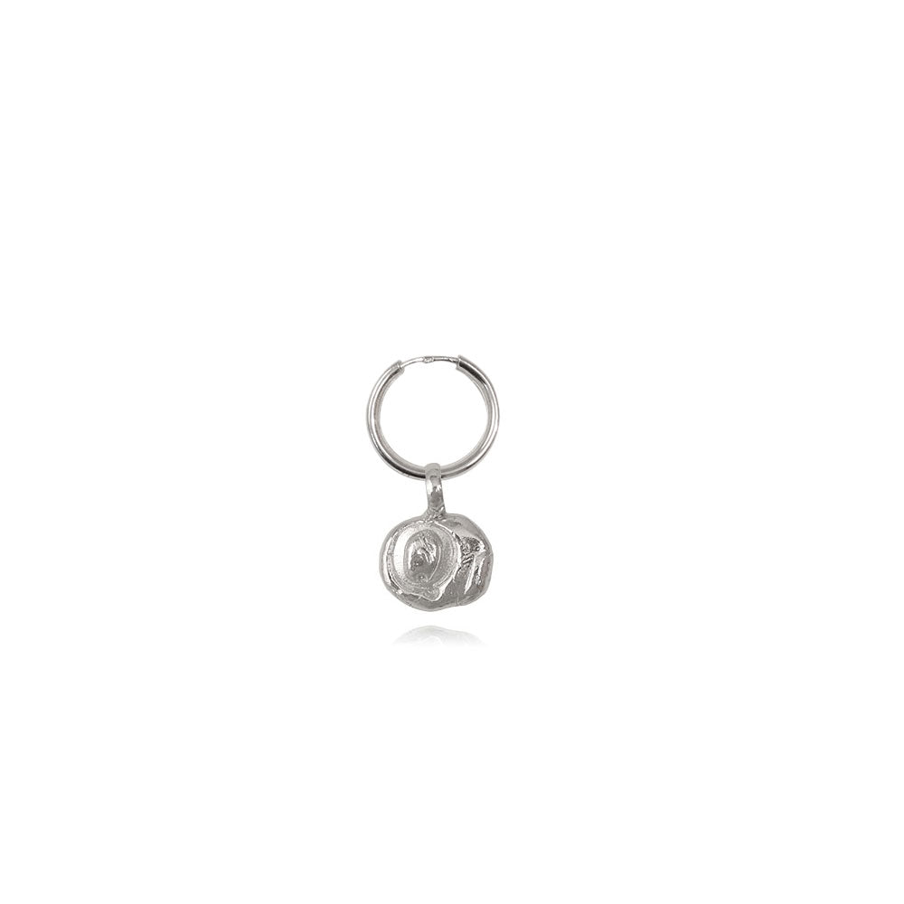 Zoe Q Silver Hoop