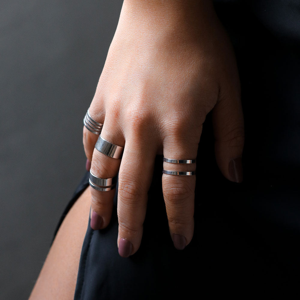 mel jewel jane silver ring minimal jewellery
