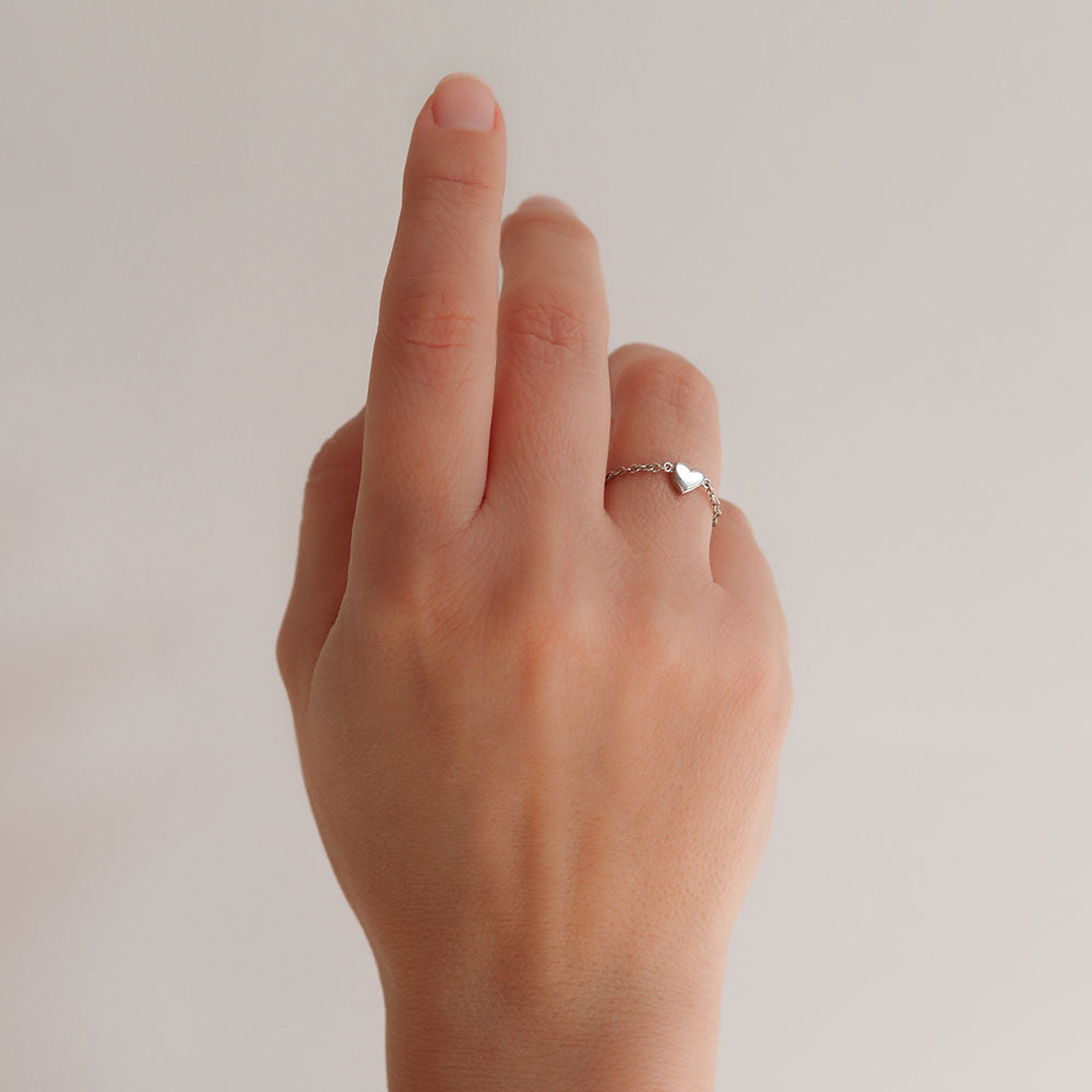 Harper Silver Chain Ring