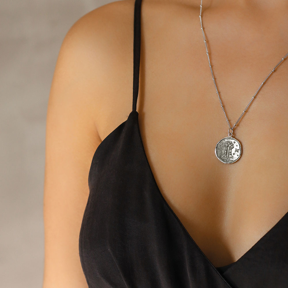 Luna Silver Necklace Gemini