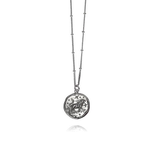 Luna Silver Necklace Leo