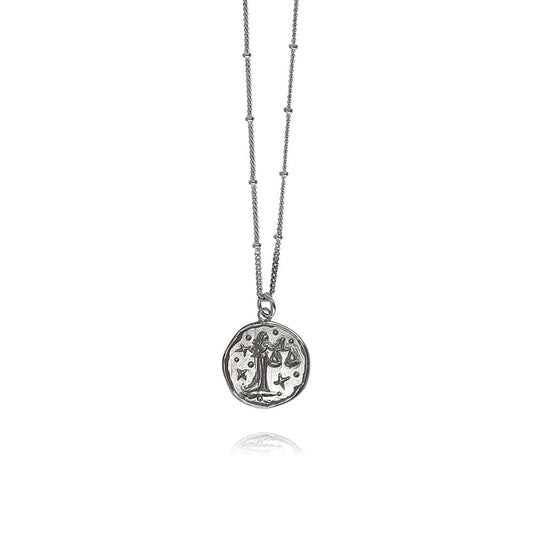Luna Silver Necklace Libra