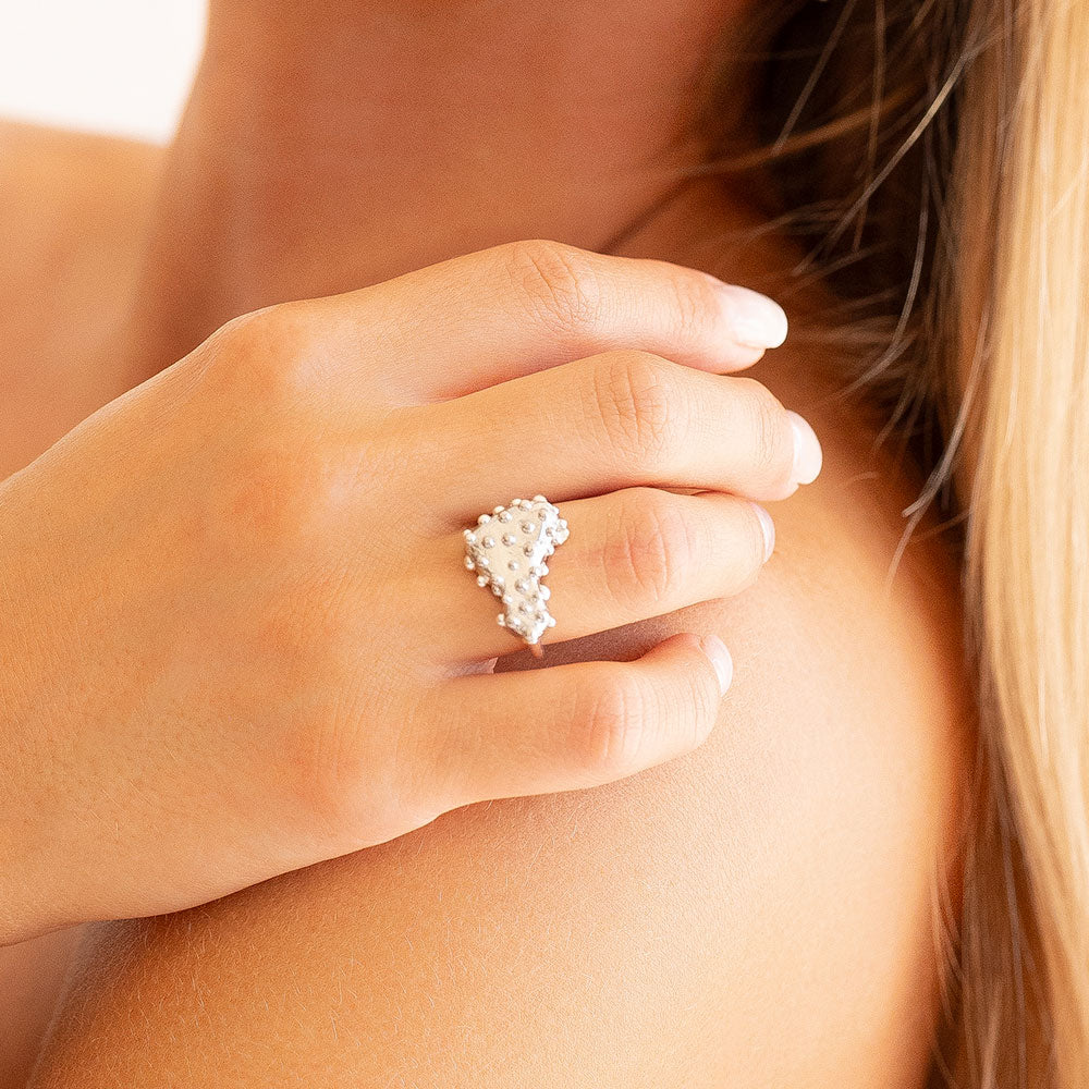 Ariel Silver Ring - Stone