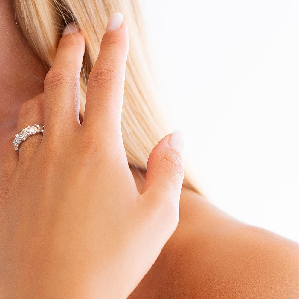 Ariel Silver Ring - Stone