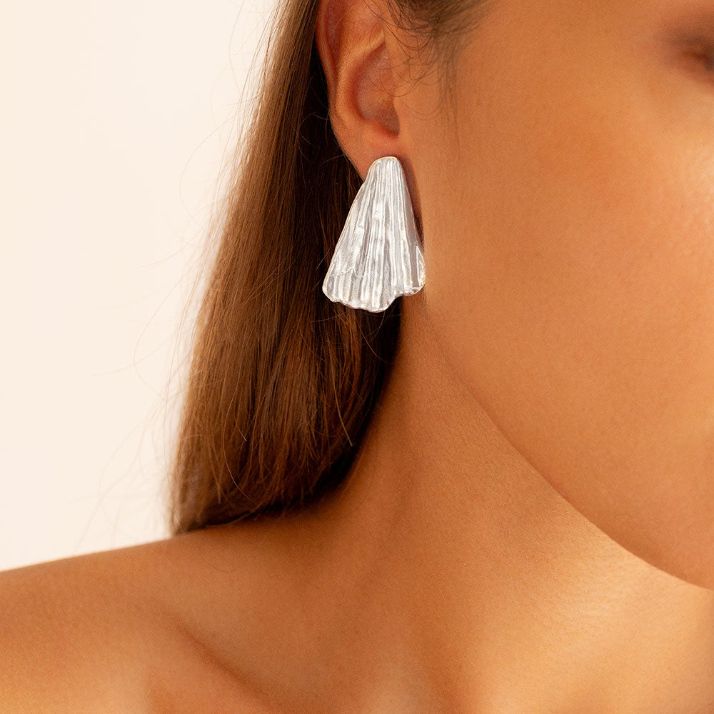 Ariel Silver Earring - Big Shell