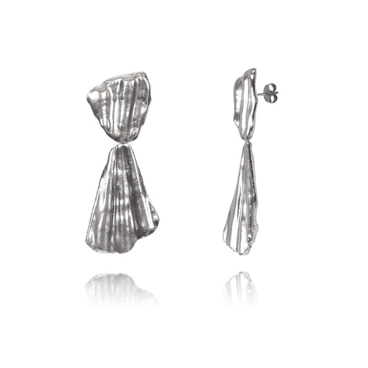 Ariel Silver Earring - Two Shells