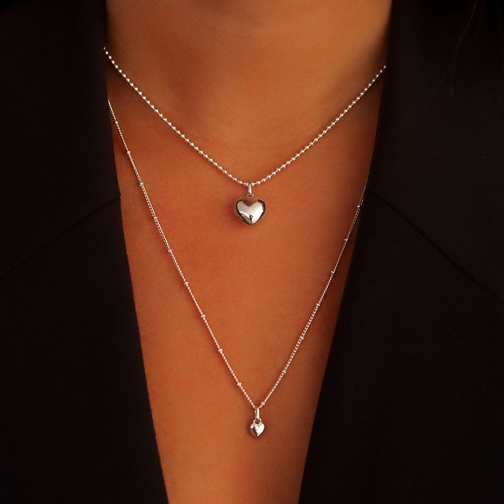 Harper Silver Pendant - Small Heart