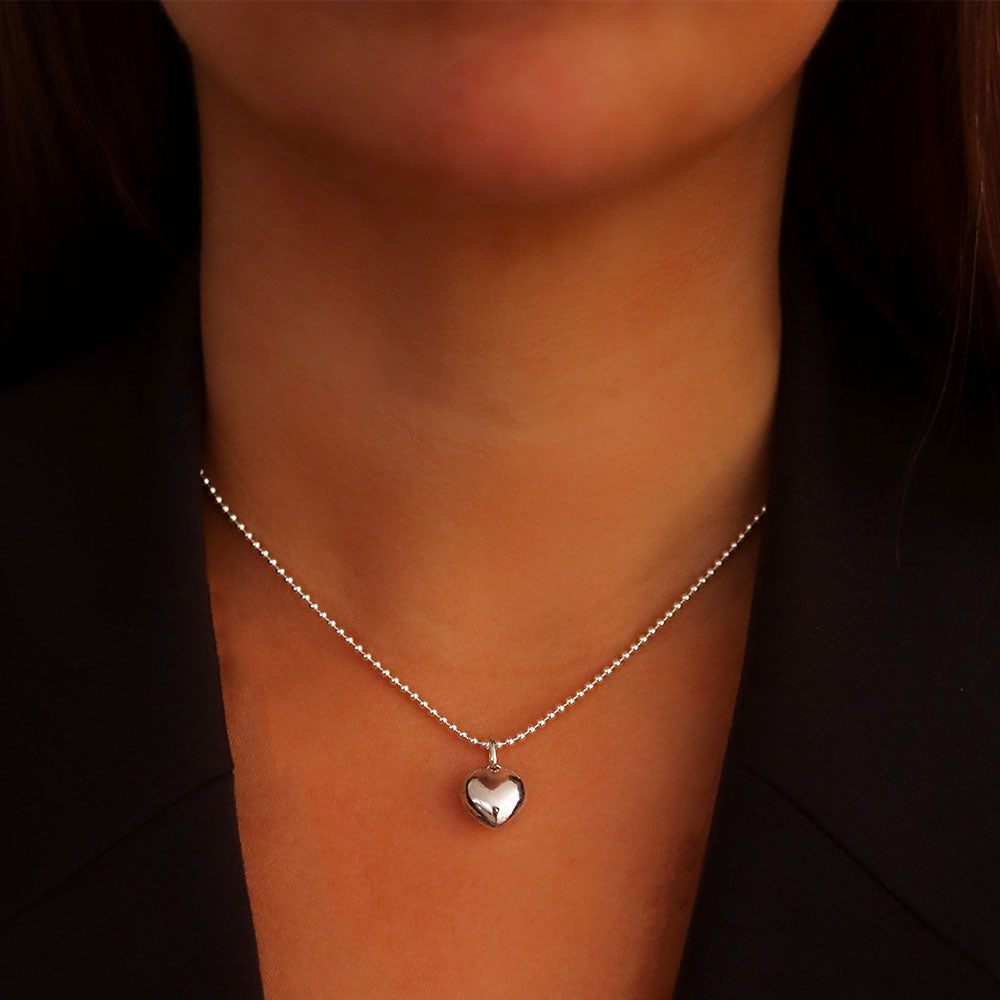 Harper Silver Pendant - Small Heart