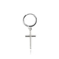 Holy Silver Hoop - Cross