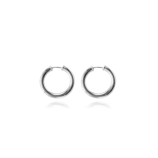 Cleo Silver Hoops - medium