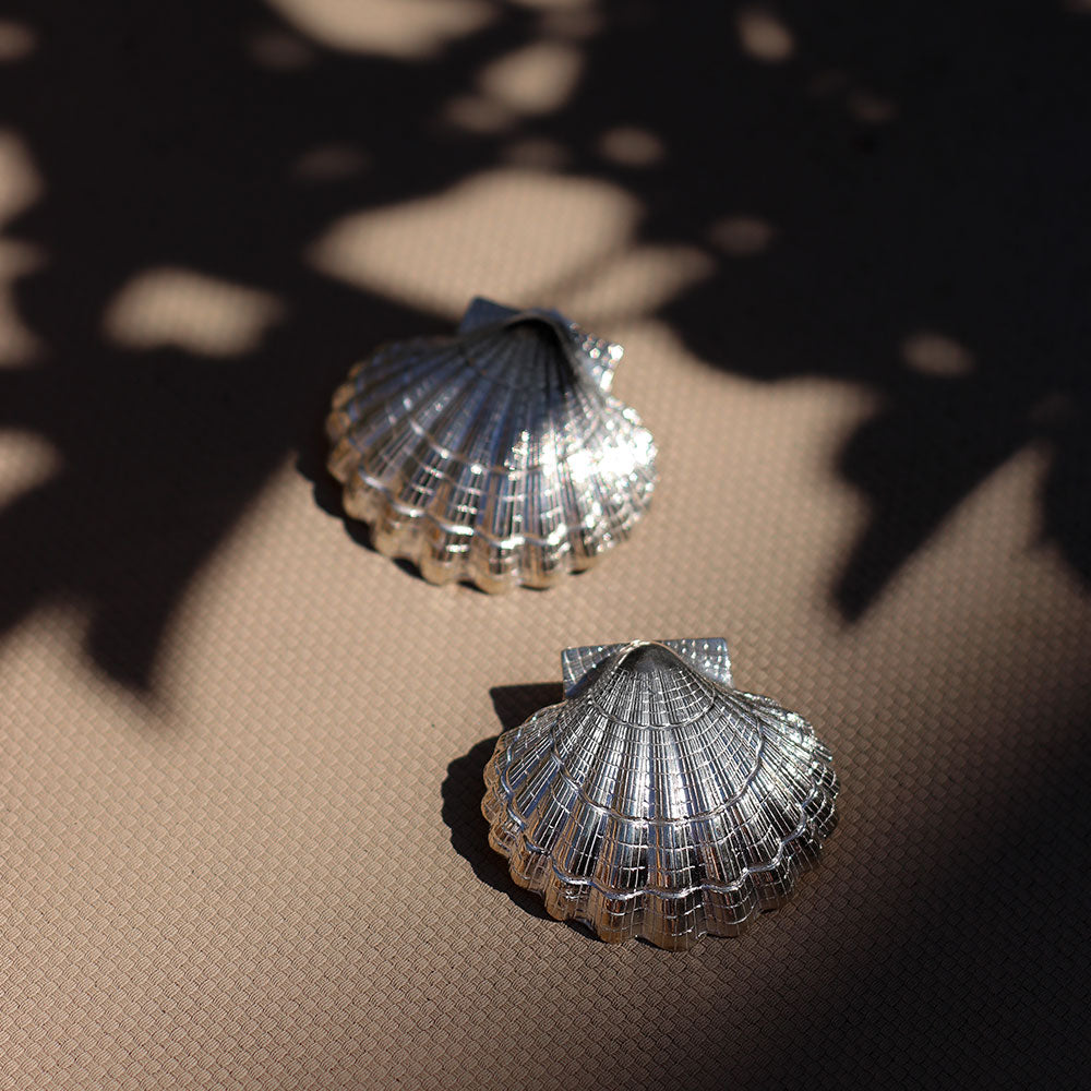 Olivia Silver Earrings Seashell