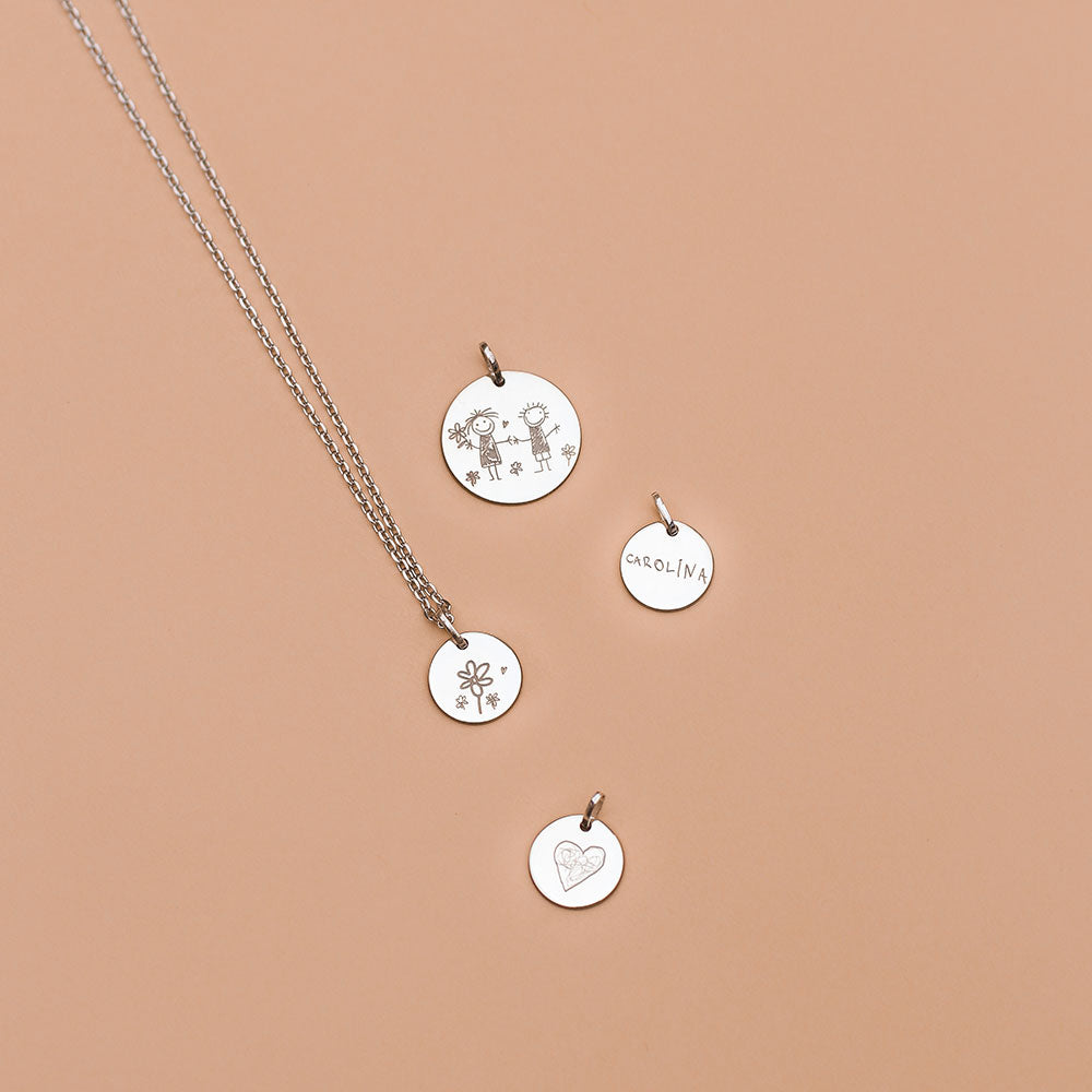 Memorable Print Bespoke Silver Necklace