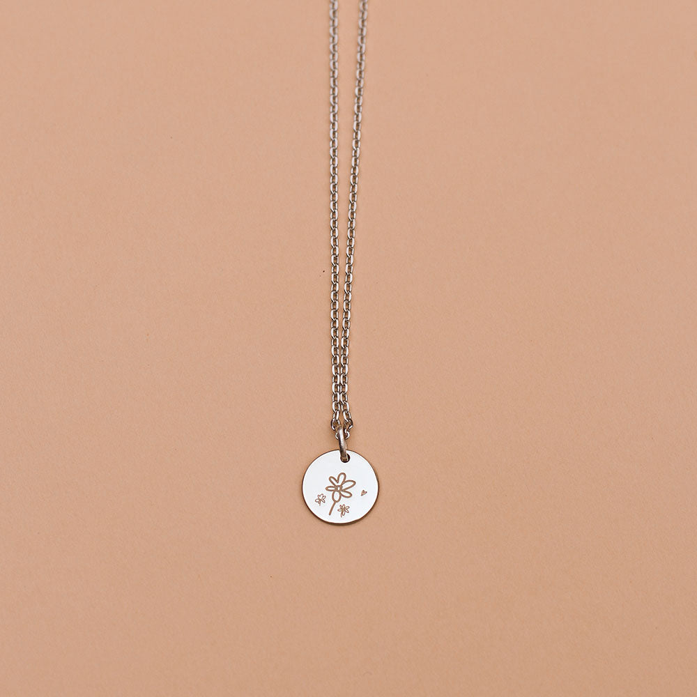 Memorable Print Bespoke Silver Necklace