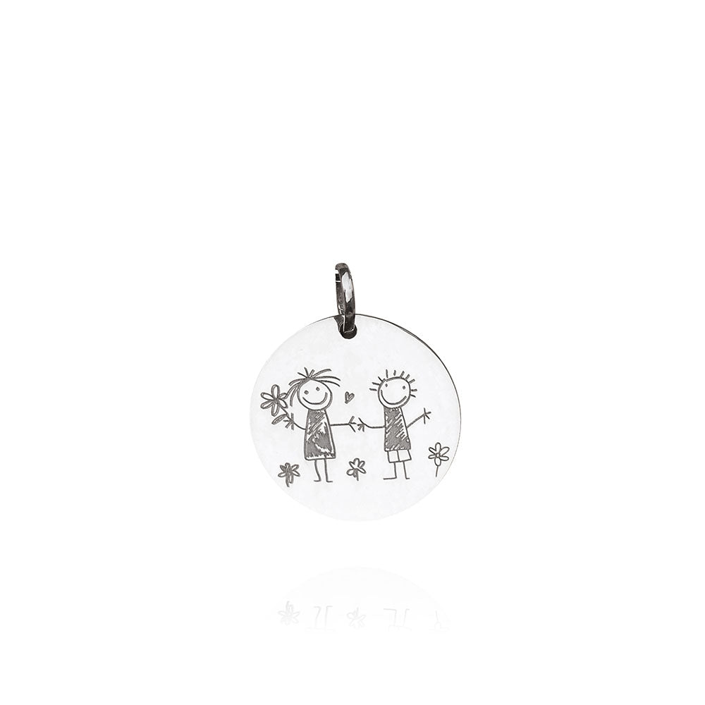 Memorable Print Bespoke Silver Necklace