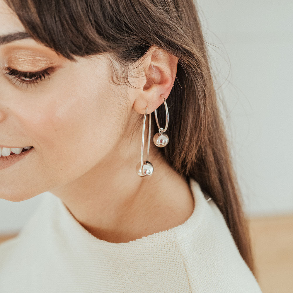 Bárbara Silver Hoops