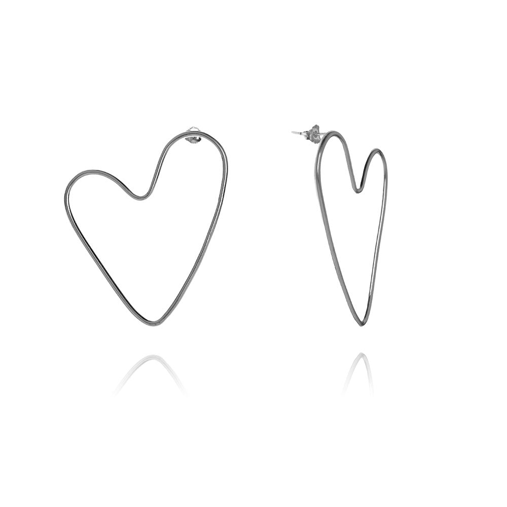 Harper Silver Big Earrings