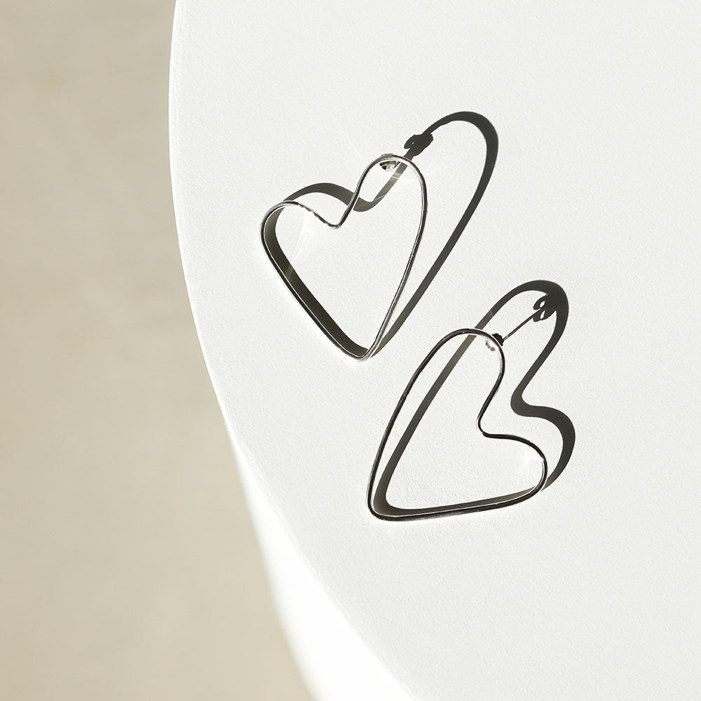 Harper Silver Big Earrings