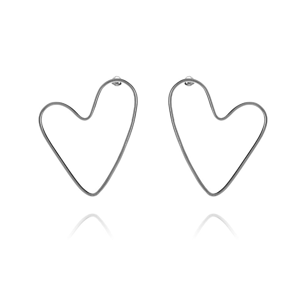 Harper Silver Big Earrings