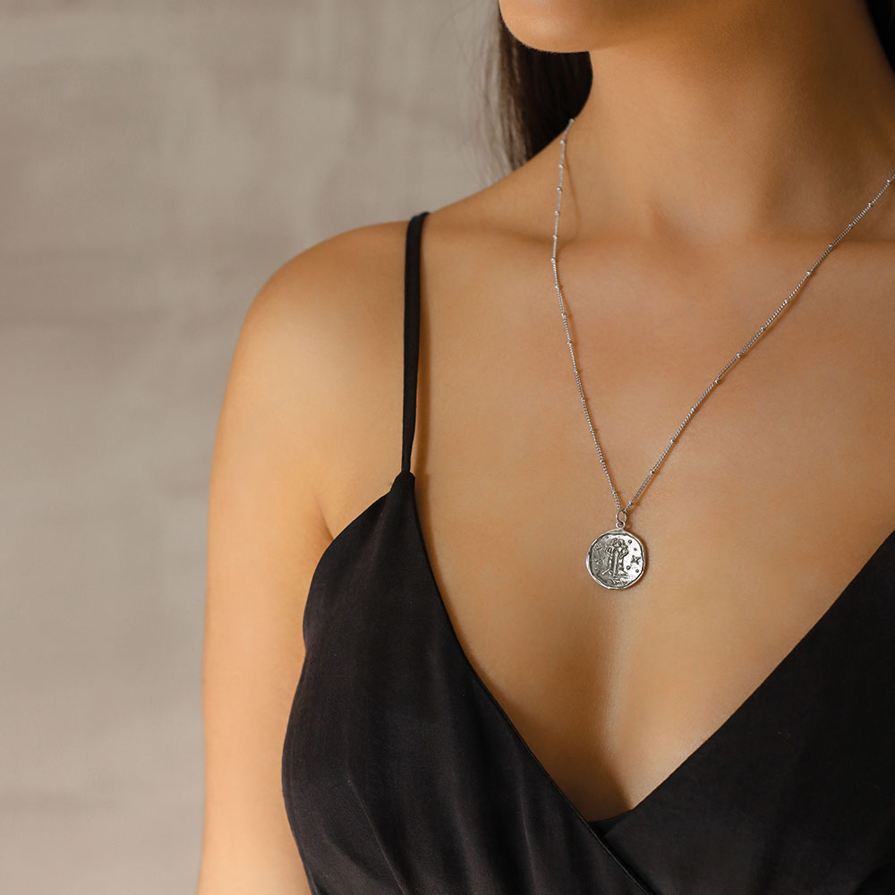 Luna Silver Necklace Gemini