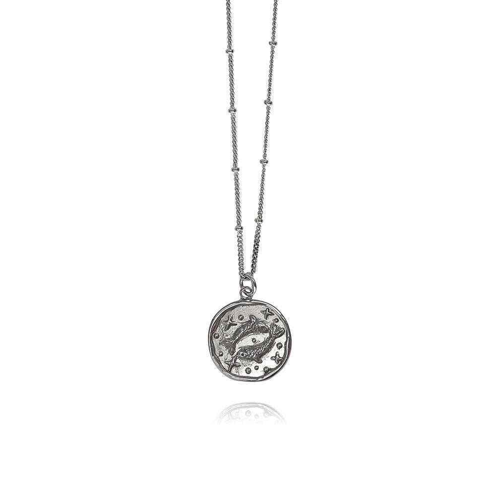 Luna Silver Necklace Pisces