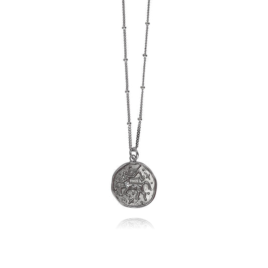 Luna Silver Necklace Sagittarius