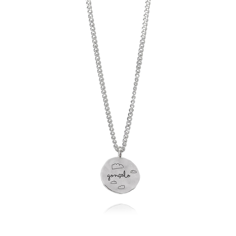 Memorable Print Bespoke Silver Necklace