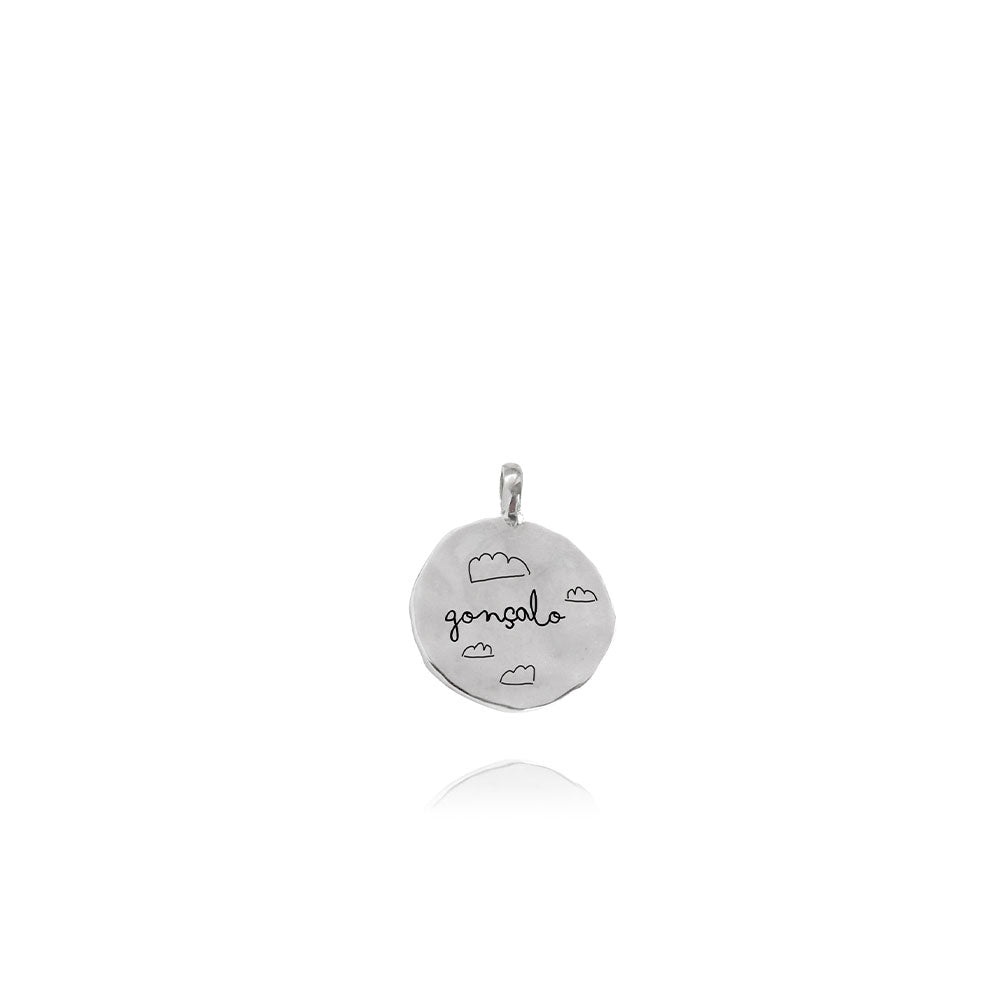 Memorable Print Bespoke Silver Necklace