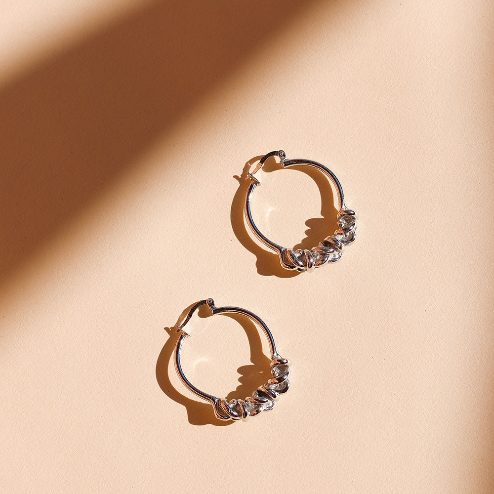 Ella Silver Hoops