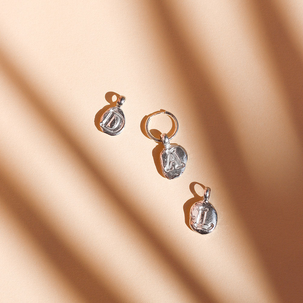 Zoe L Silver Hoop