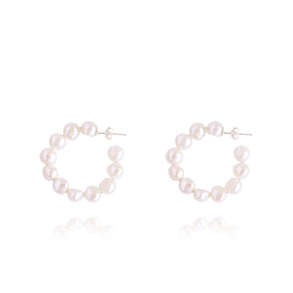 Olivia Silver Hoops