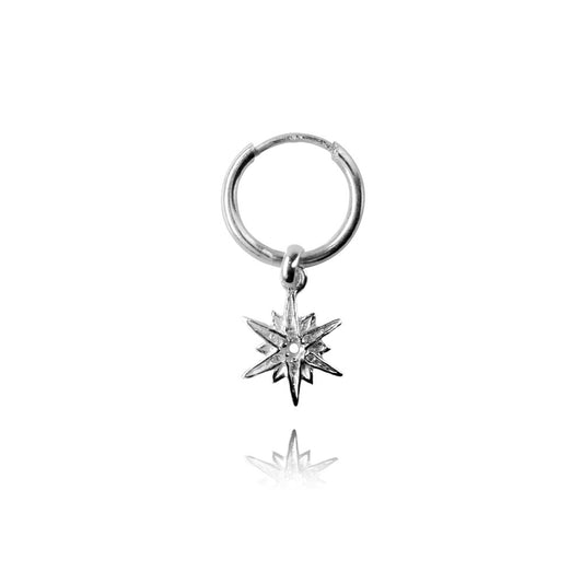 Stella Silver Hoop - Star