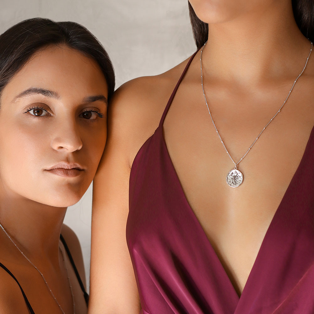 Luna Silver Necklace Scorpio