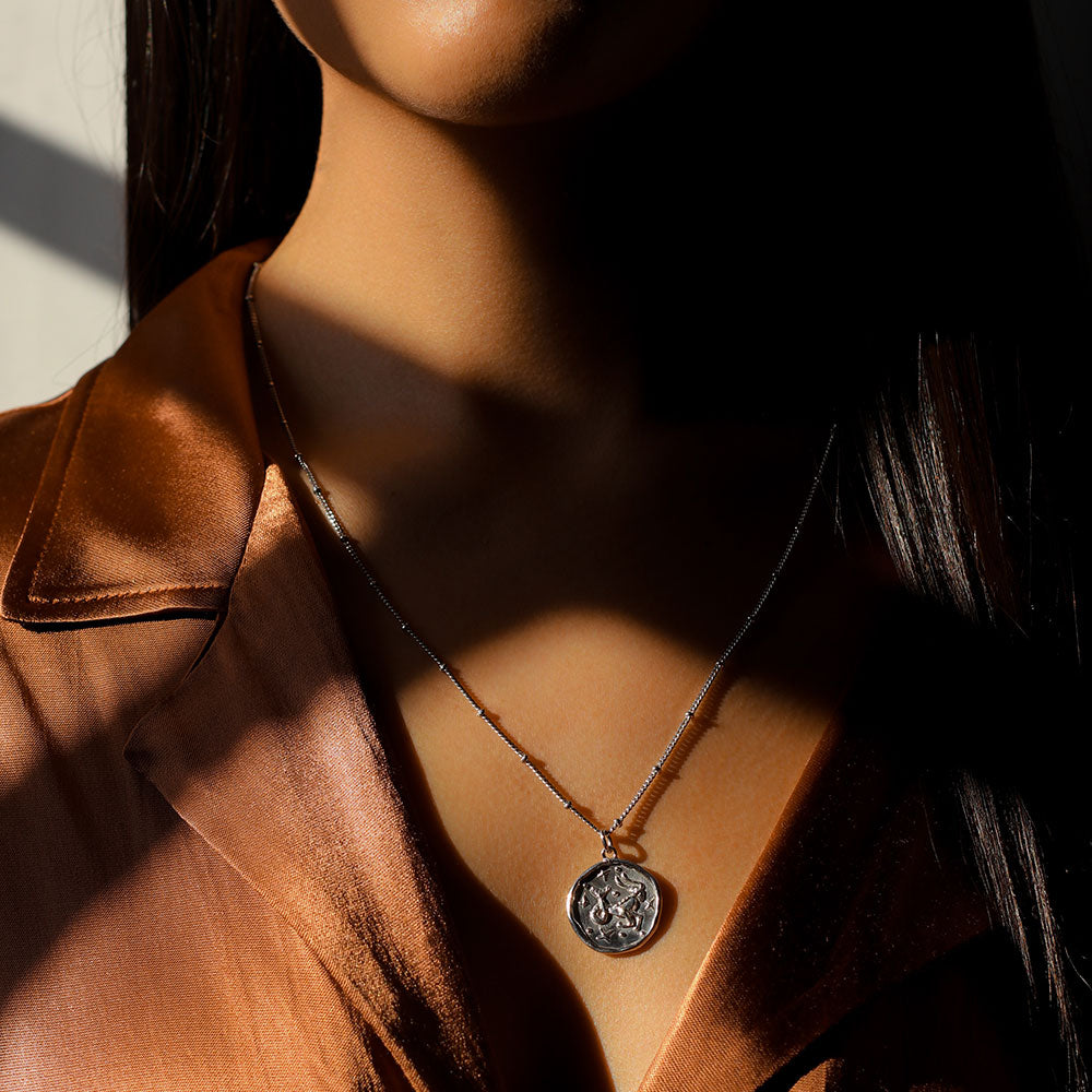 Luna Silver Necklace Capricorn