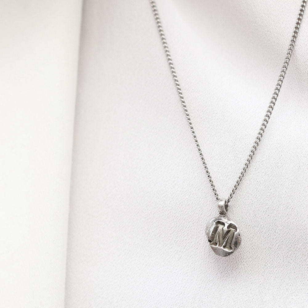 Zoe M Silver Pendant