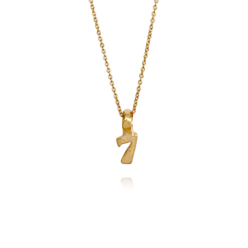 Zoe Lucky Number 7 Gold Necklace