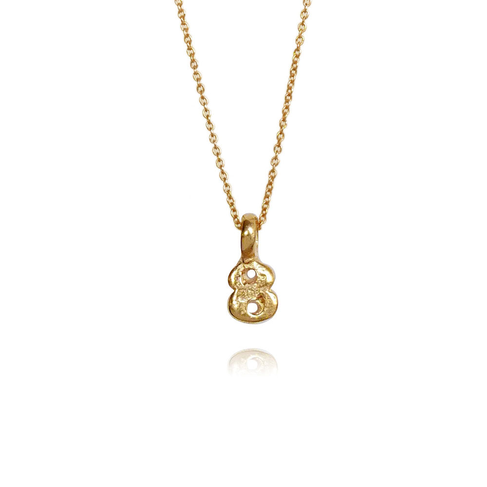Zoe Lucky Number 8 Gold Necklace