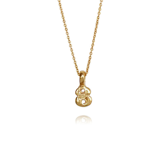 Zoe Lucky Number 8 Gold Necklace