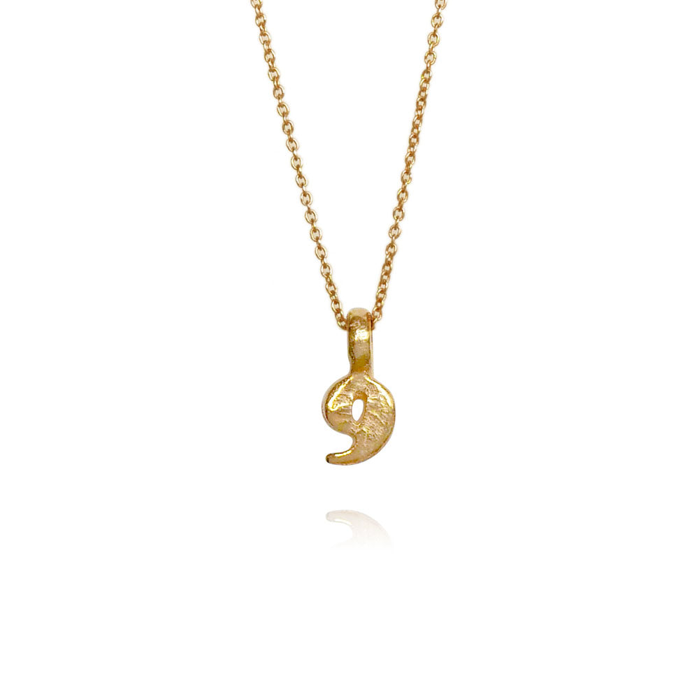 Zoe Lucky Number 9 Gold Necklace