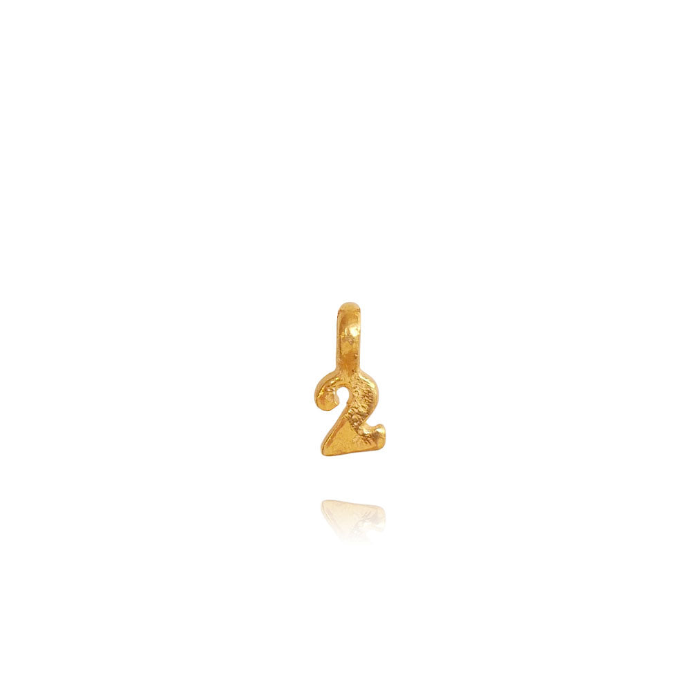Zoe Lucky Number 2 Gold Necklace