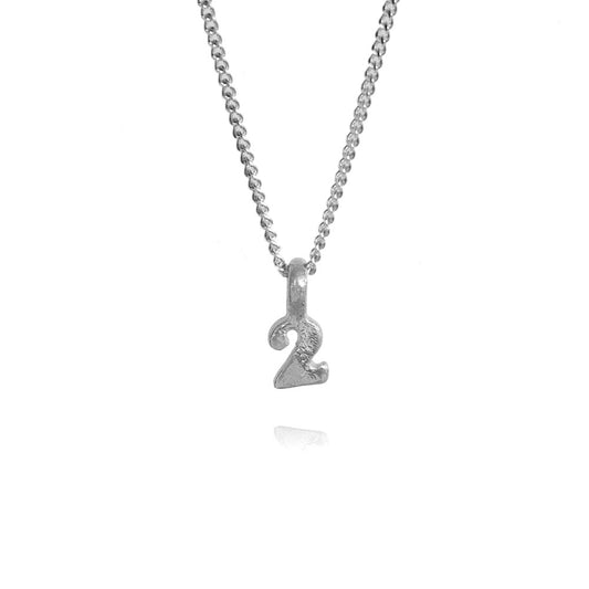 Zoe Lucky Number 2 Silver Necklace