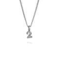 Zoe Lucky Number 2 Silver Necklace