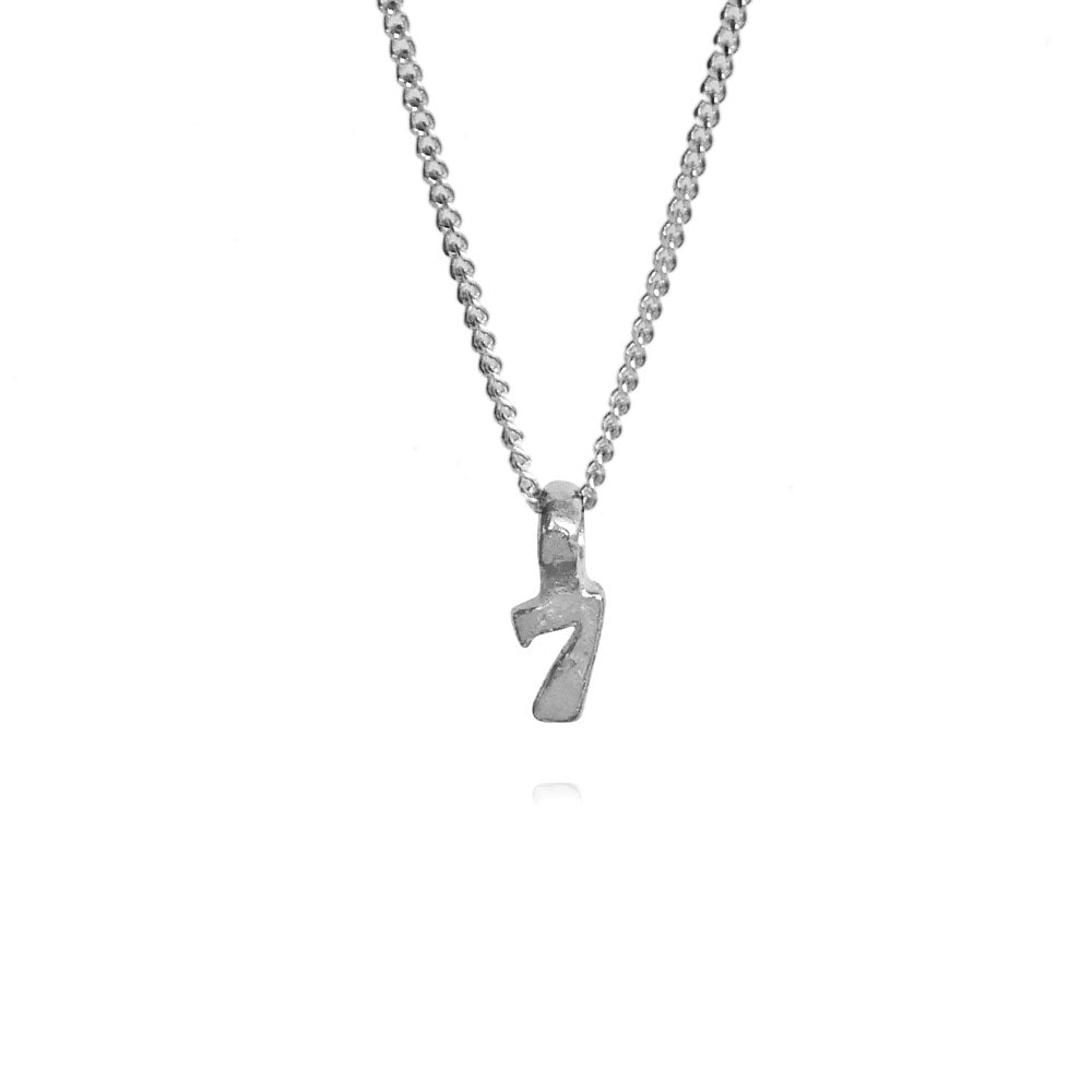 Zoe Lucky Number 7 Silver Necklace