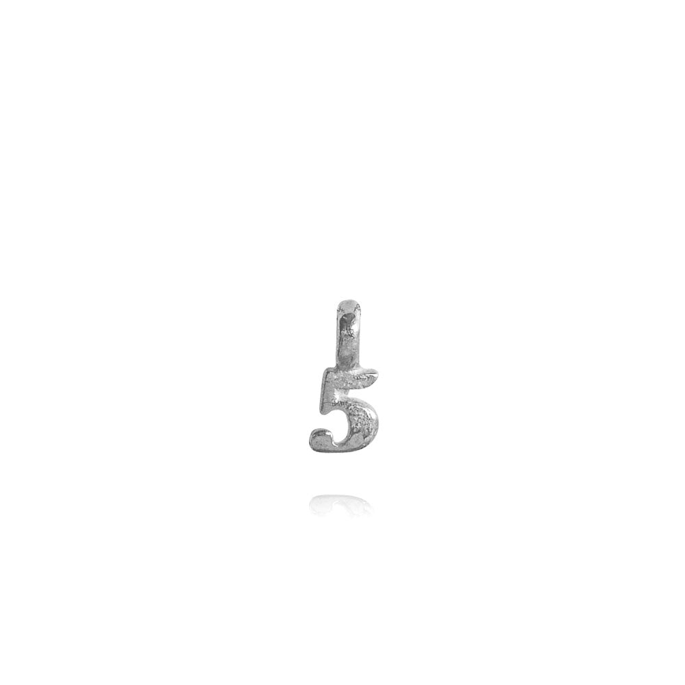 Zoe Lucky Number 5 Silver Necklace