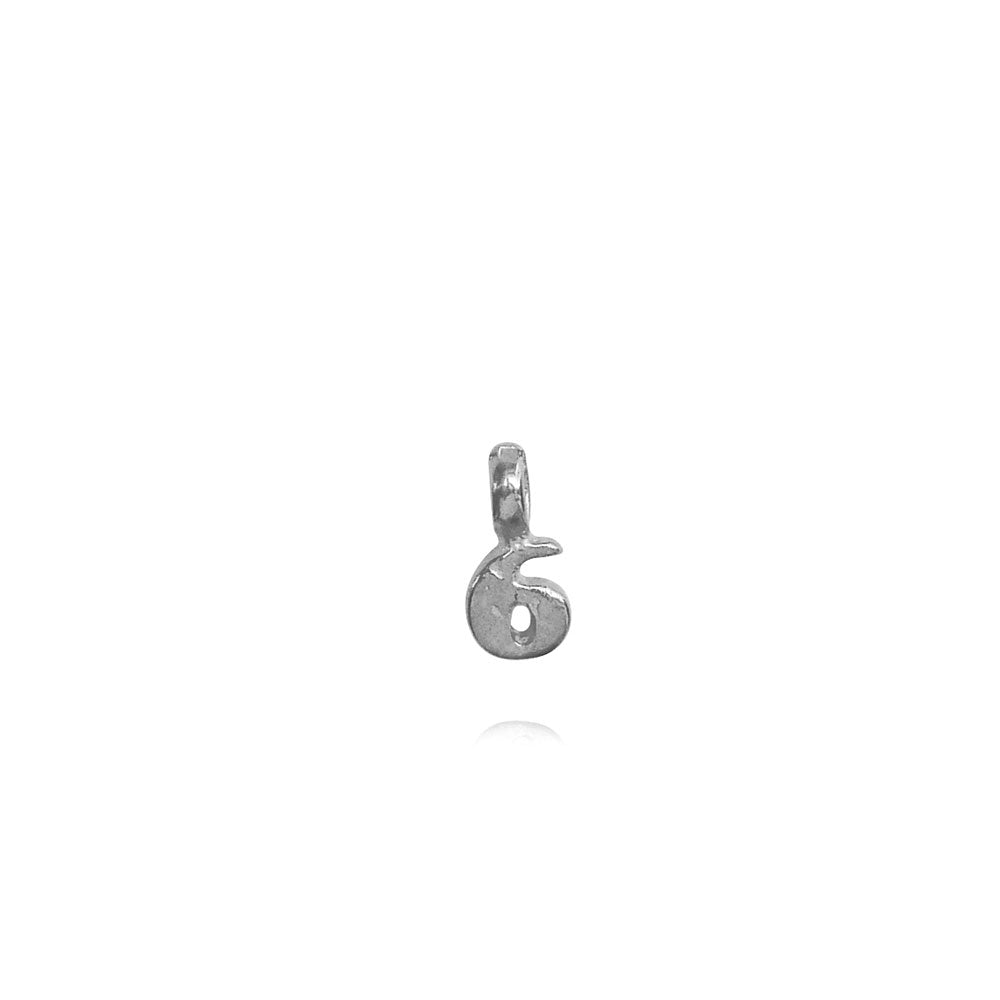 Zoe Lucky Number 6 Silver Pendant